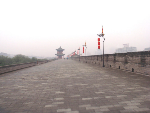 Walking view (heavy smog).